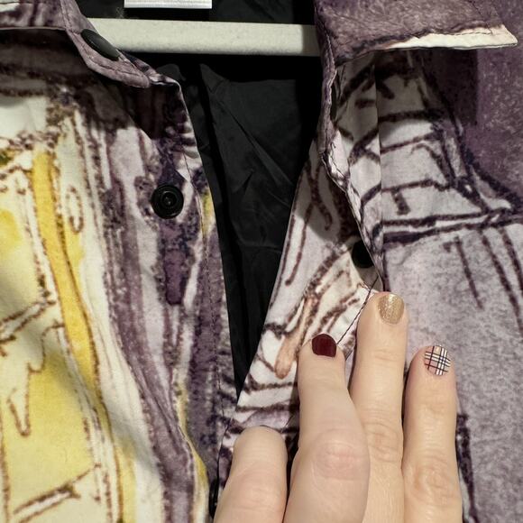 Disney Parks Aristocats Snap Button Nylon Shacket Jacket Size XS - Picture 5 of 8